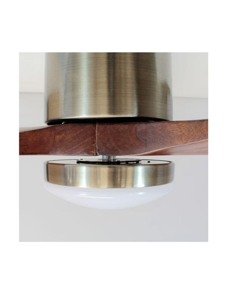 Ventilador com luz LED, madeira escura YEN, 15W 1500Lm CCT