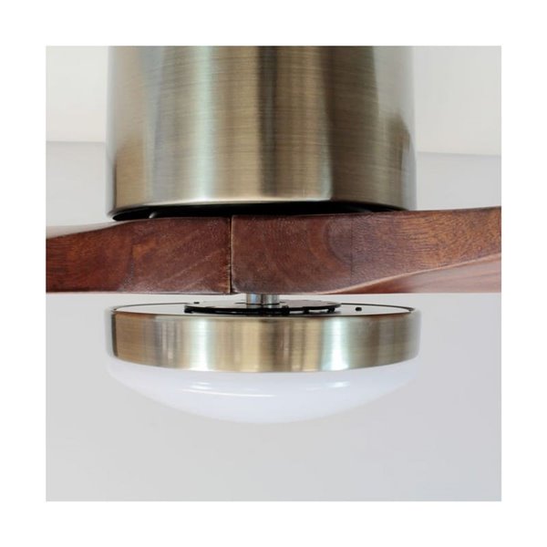 Ventilador con luz LED, madera oscura YEN, 15W 1500Lm CCT