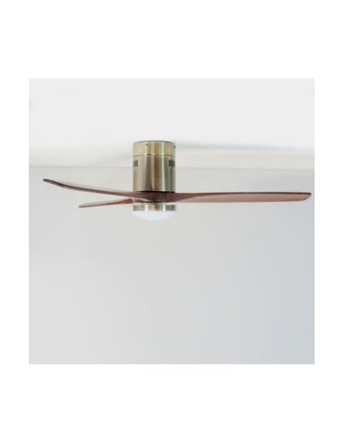 Ventilateur avec lumière LED, bois foncé YEN, 15W 1500Lm CCT