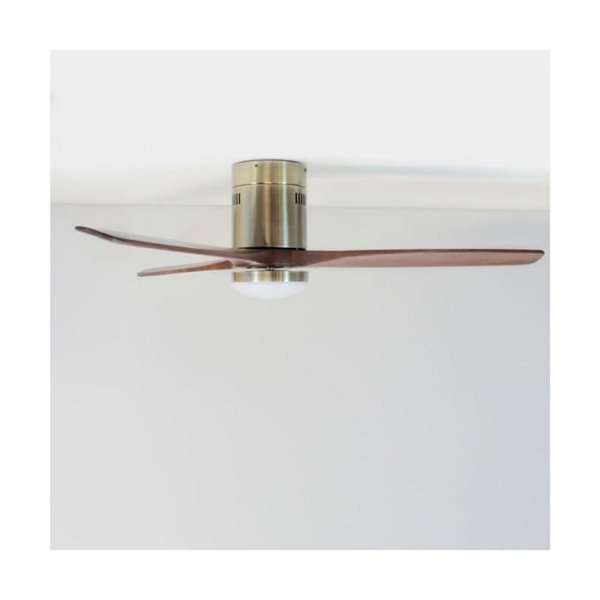 Ventilador con luz LED, madera oscura YEN, 15W 1500Lm CCT