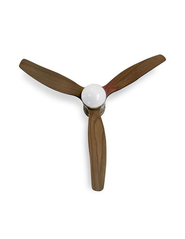 Ventilador com luz LED, madeira escura YEN, 15W 1500Lm CCT