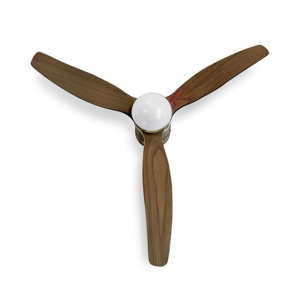 Ventilador con luz LED, madera oscura YEN, 15W 1500Lm CCT