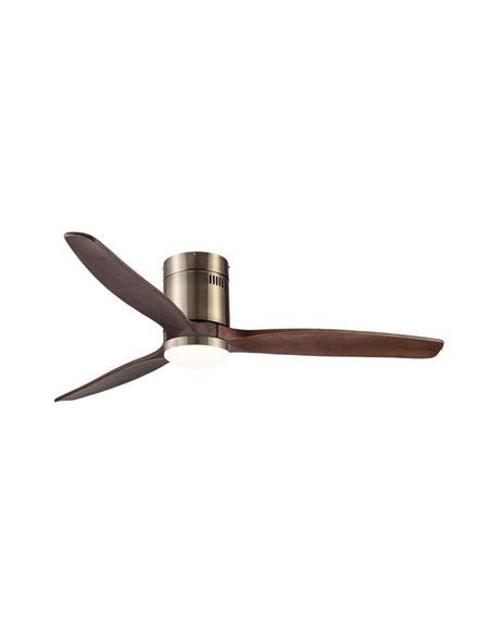 Ventilateur avec lumière LED, bois foncé YEN, 15W 1500Lm CCT