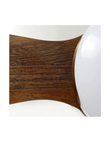 Ventilador con luz LED, madera oscura YEN, 15W 1500Lm CCT