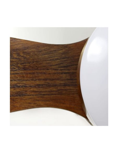 Ventilateur avec lumière LED, bois foncé YEN, 15W 1500Lm CCT