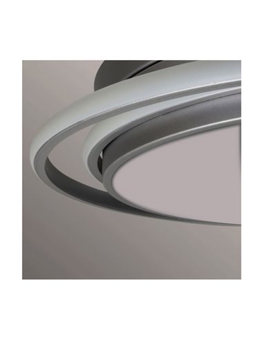 Ventilateur LED ANTILA à pales pliables, argenté, 60 W, 6 000 lm, CCT Dim