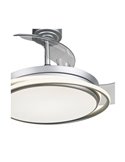 Ventilador LED con aspas plegables ANTILA plata, 60W 6000Lm CCT Dim