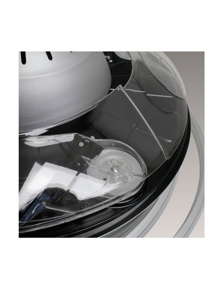 Ventilateur LED ANTILA à pales pliables, argenté, 60 W, 6 000 lm, CCT Dim