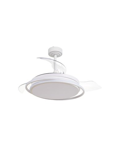 Ventilateur LED ANTILA à pales repliables, blanc, 60 W, 6 000 lm, CCT Dim