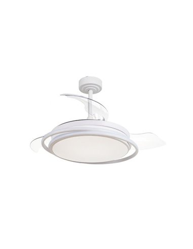 Ventilador ANTILA LED com pás dobráveis, branco, 60W, 6000Lm, CCT Dim