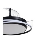 Ventilador LED con aspas plegables ANTILA negro, 60W 6000Lm CCT Dim