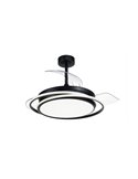 Ventilador LED con aspas plegables ANTILA negro, 60W 6000Lm CCT Dim