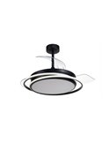 Ventilador LED con aspas plegables ANTILA negro, 60W 6000Lm CCT Dim