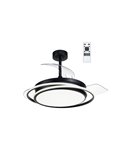 Ventilador LED con aspas plegables ANTILA negro, 60W 6000Lm CCT Dim