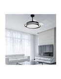 Ventilador LED con aspas plegables ANTILA negro, 60W 6000Lm CCT Dim