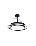 Ventilador LED con aspas plegables ANTILA negro, 60W 6000Lm CCT Dim
