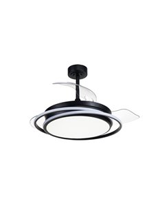 Ventilador LED con aspas plegables ANTILA negro, 60W 6000Lm CCT Dim