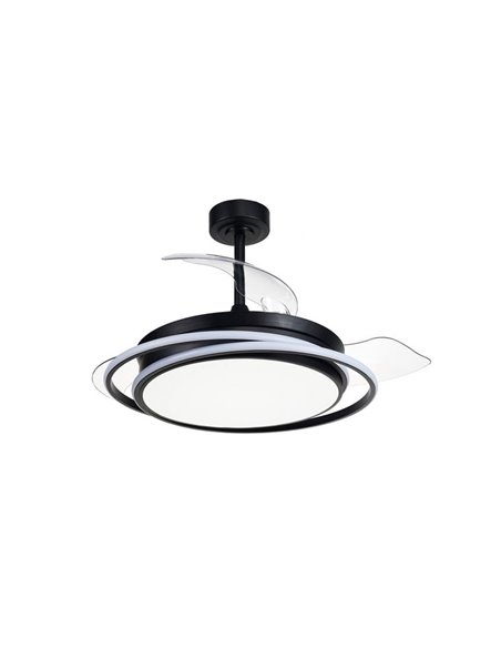 Ventilador LED con aspas plegables ANTILA negro, 60W 6000Lm CCT Dim