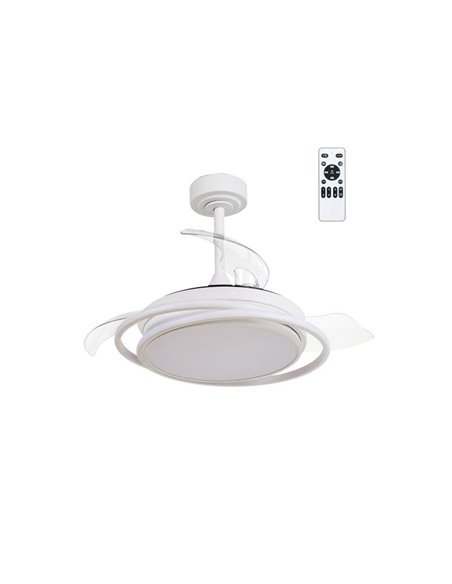 Ventilador de techo LED ANTILA MINI blanco, 40W 4000 Lm CCT