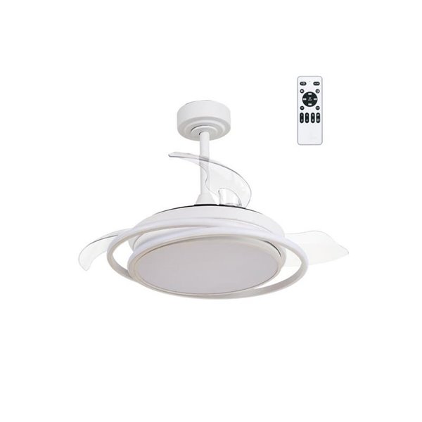 Ventilador de techo LED ANTILA MINI blanco, 40W 4000 Lm CCT