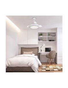 Ventilador de techo LED ANTILA MINI blanco, 40W 4000 Lm CCT 2