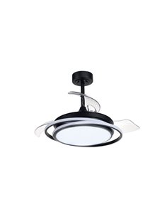 Ventilador de techo LED ANTILA MINI negro, 40W 4000 Lm CCT