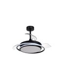 Ventilador de techo LED ANTILA MINI negro, 40W 4000 Lm CCT