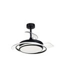 Ventilador de techo LED ANTILA MINI negro, 40W 4000 Lm CCT