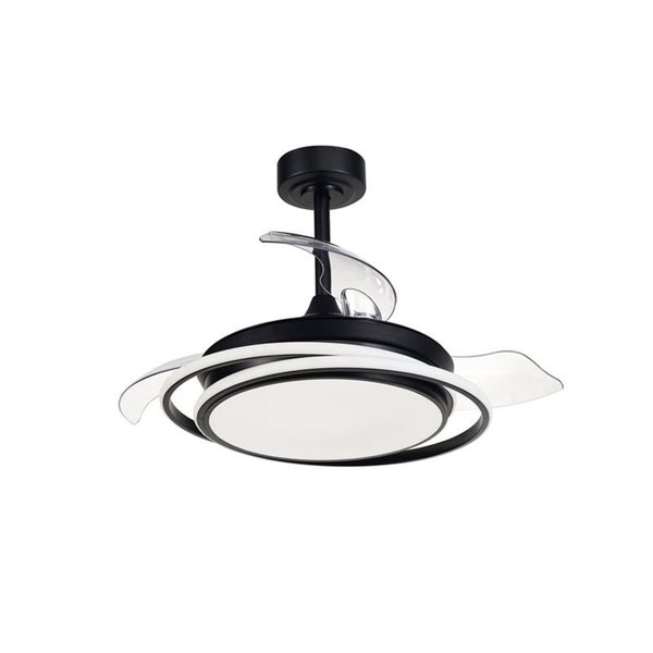 Ventilador de techo LED ANTILA MINI negro, 40W 4000 Lm CCT
