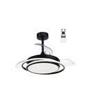 Ventilador de techo LED ANTILA MINI negro, 40W 4000 Lm CCT