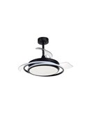 Ventilador de techo LED ANTILA MINI negro, 40W 4000 Lm CCT