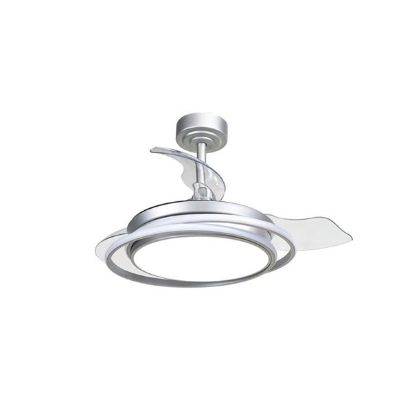 Ventilador de techo LED ANTILA MINI plata, 40W 4000 Lm CCT