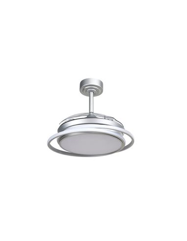 Ventilador de techo LED ANTILA MINI plata, 40W 4000 Lm CCT