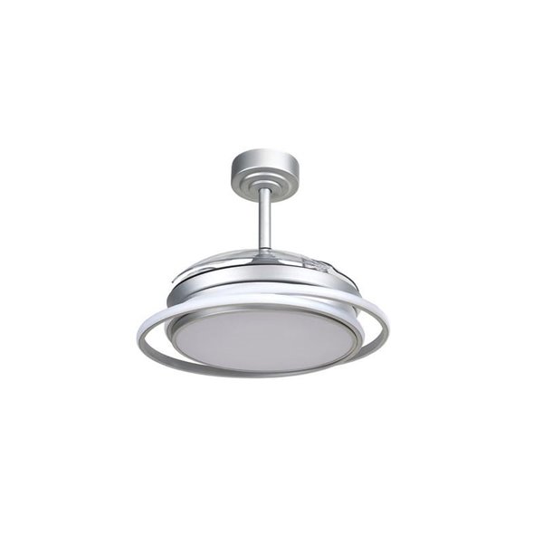 Ventilador de techo LED ANTILA MINI plata, 40W 4000 Lm CCT