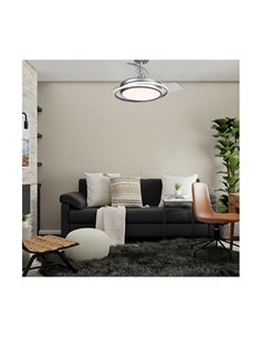 Ventilador de techo LED ANTILA MINI plata, 40W 4000 Lm CCT 2