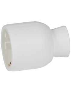 Legrand 2P+T 16A Base Móvel – Saída Reta, Cabeça Ajustável – Branco RAL9003 050189