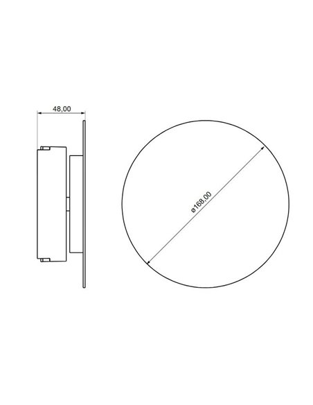 Wall Washer 9W para LIMBO, 120º preto, 3000K ou CTT regulável