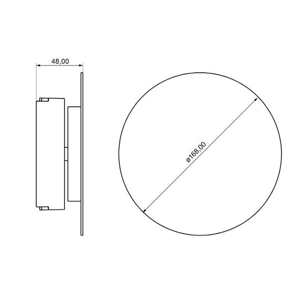 Wall Washer 9W para LIMBO, 120º preto, 3000K ou CTT regulável