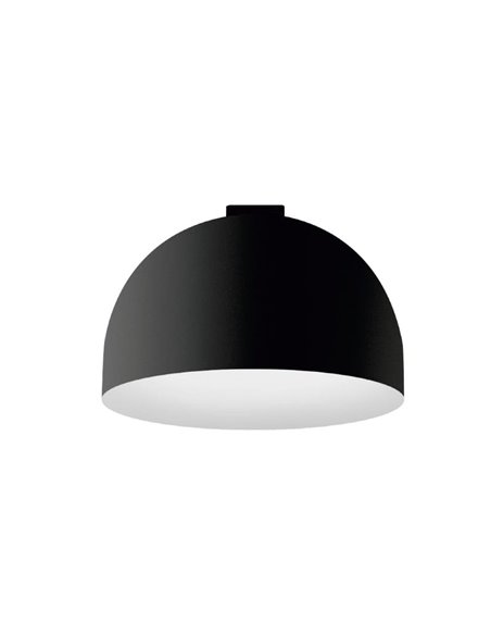 Luminaria semi esfera de carril LIMBO, 18W blanco cálido 3000K, 90º negro