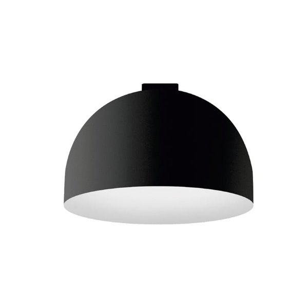 Luminaria semi esfera de carril LIMBO, 18W blanco cálido 3000K, 90º negro