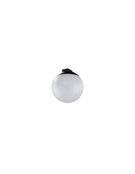 Luminaire globe pour rail LIMBO, 6 W, blanc chaud 3000 K, 120 °, noir