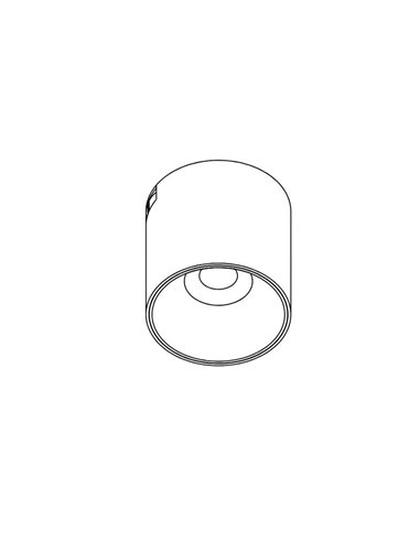 Foco superficie para carril LIMBO 6W, 24º negro, 3000K o Regulable CTT