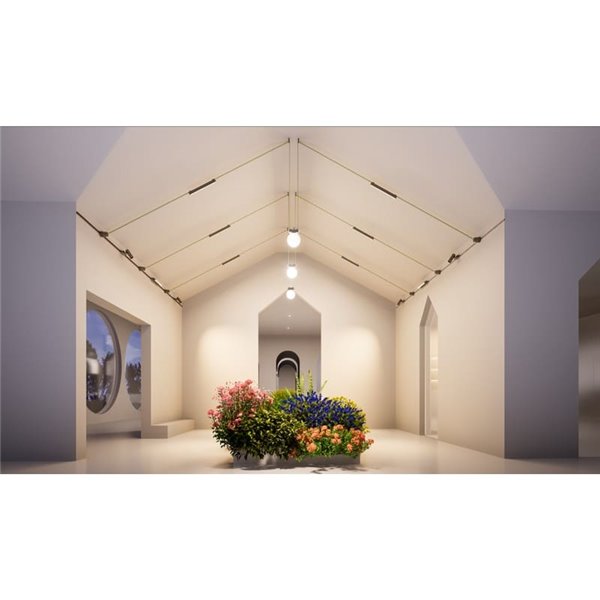 Spot de surface pour rail LIMBO 6W, 24º noir, 3000K ou Dimmable CTT