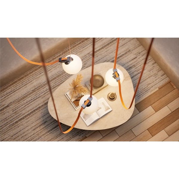 Luminária globo para calha LIMBO, 6W branco quente 3000K 120º preto