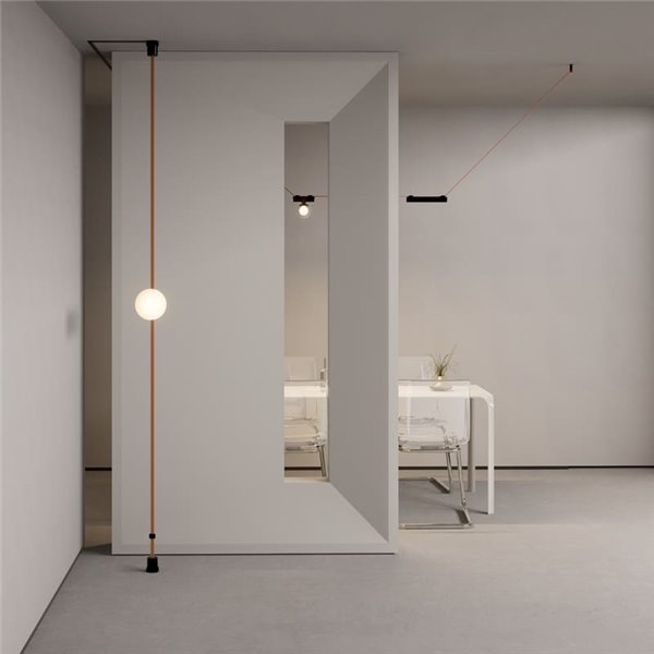 Luminaire sur rail semi-sphérique LIMBO, 18 W, blanc chaud 3 000 K, 90 °, noir