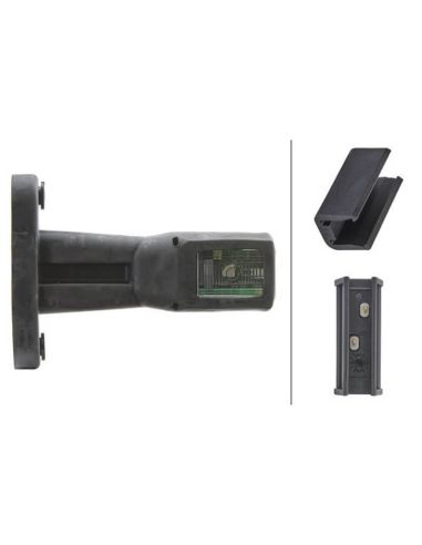 Feu d'encombrement LED HELLA 2XS 011 768-001 – 12/24 V – IP6K9K – ECE/ADR – Montage latéral Guillen, Kogel, Krone, Lamberet et L