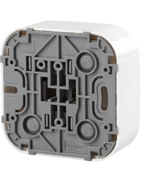 Legrand 782420 Tampa traseira para tomada de parede – 1 tomada Schuko com placa – Branco 782404 Legrand