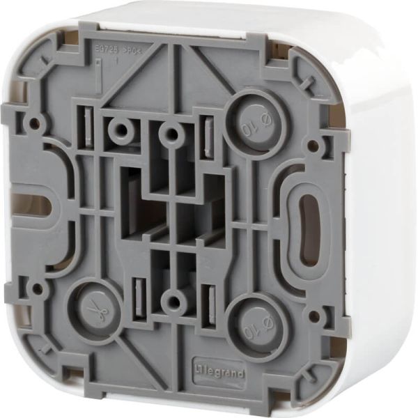 Trasera de Enchufe de Pared Legrand 782420 – 1 Toma Schuko con Placa – Color Blanco 782404 Legrand