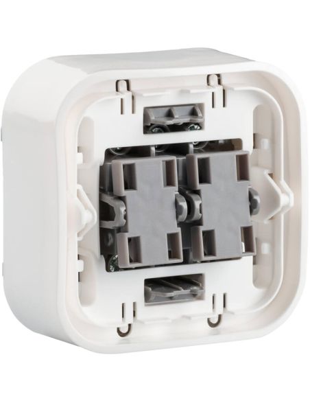 Interrupteur double Legrand 782406 – Encastré, blanc, 2 mécanismes – 64 x 64 mm 782406 Legrand