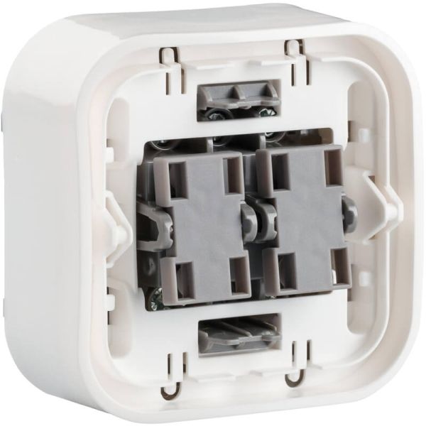 Interrupteur double Legrand 782406 – Encastré, blanc, 2 mécanismes – 64 x 64 mm 782406 Legrand